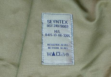 Veste militaire armée Belge ABL Seyntex taille M L NEUVE 2