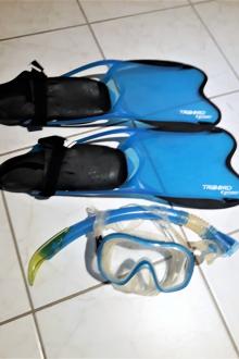 Kit de snorkeling palmes masque tuba Tribord R'gomoove taille 42/43